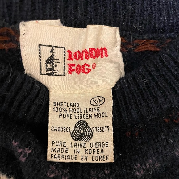 London Fog Shetland wool sweater - Picture 3 of 3